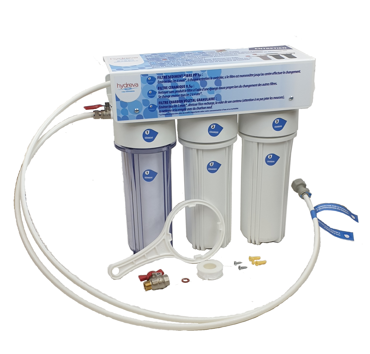 Système complet de filtration d’eau F3BD001 Hydreva