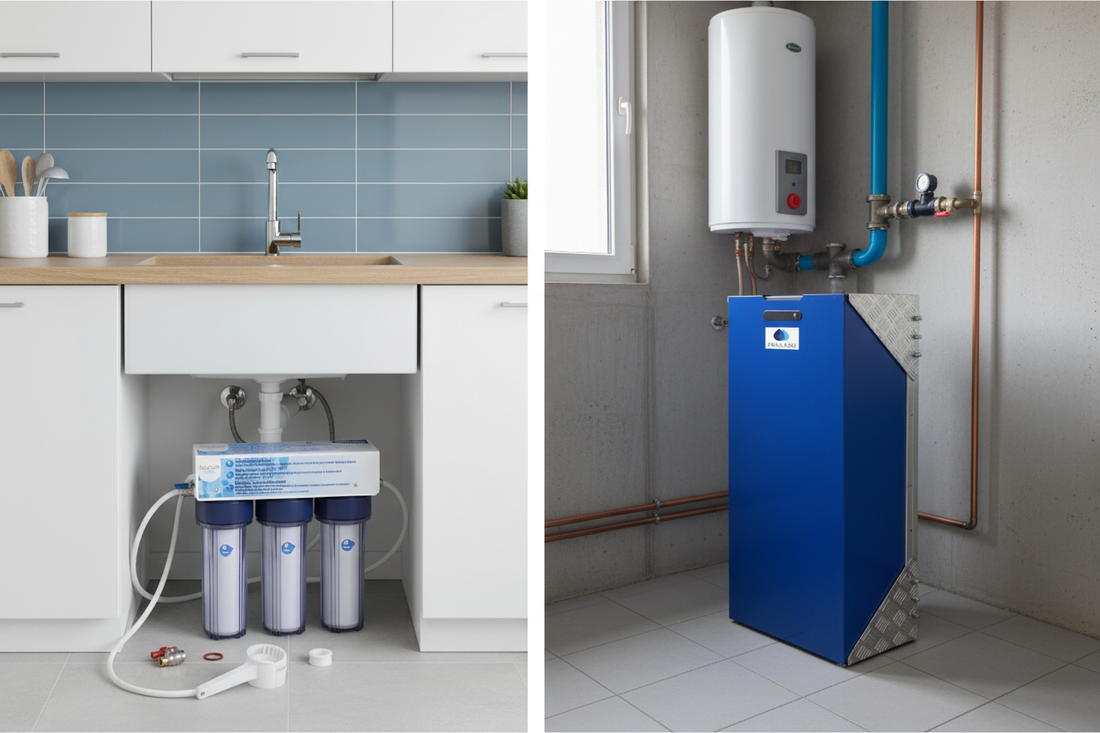 Comparatif entre filtration sous évier F3BD001 et station de filtration globale FACILEAU