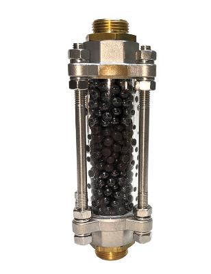 Anti-calcaire sans sel Hydreva 3001 - Vue latérale avec billes magnétiques visibles