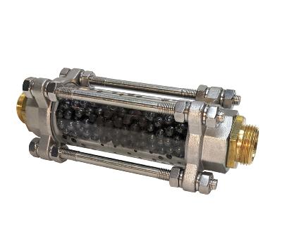 Vortex Hydreva 3001 - Détail des raccords 3/4 pouce et chambre de dynamisation